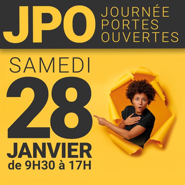 Journée Portes Ouvertes le samedi 28 janvier 2023 de 9h30 à 17 heures Tourcoing